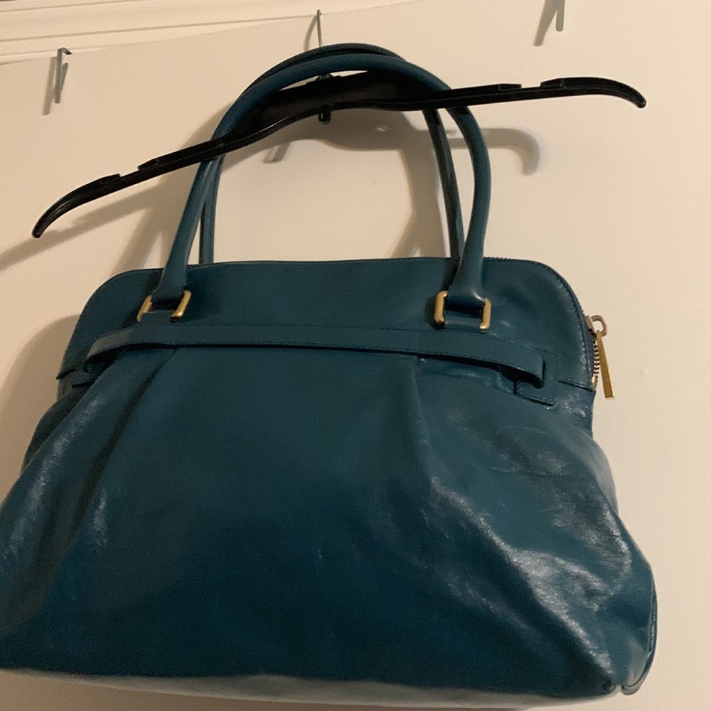 Large Marc Jacobs - Teal Color Leather Purse Hand/Shoulder Bag - Picture 4 of 15